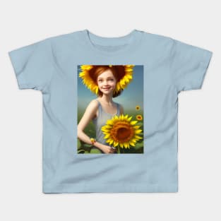 Sunflowers on a Summers Day Kids T-Shirt